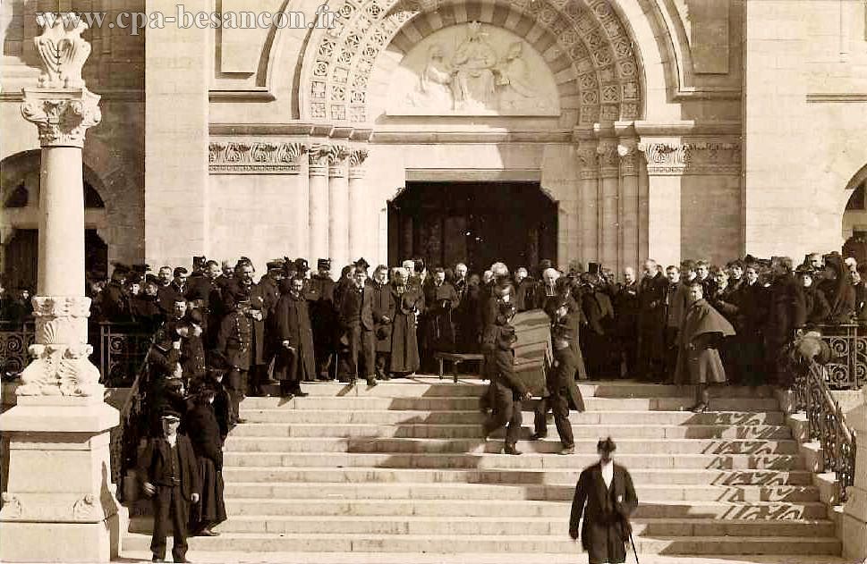 BESANÇON - Basilique St Ferjeux - Obsèques de Just Becquet, le 28 Février 1907
